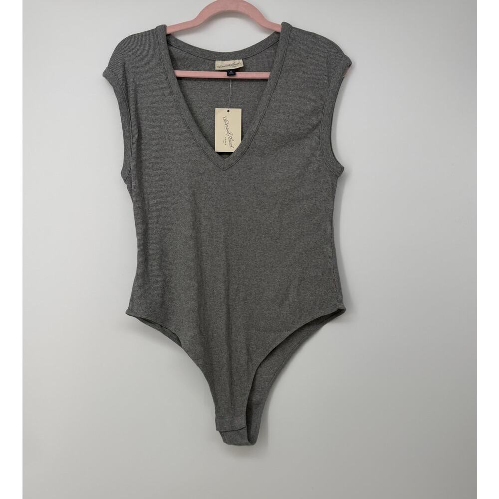 Universal Thread Ribbed Short Sleeve Bodysuit Womens Size XL
